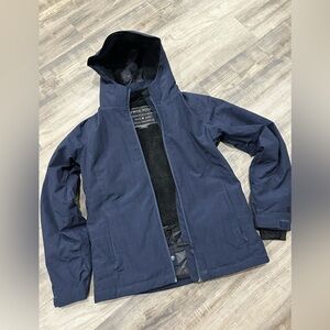 PWDR ROOM Kids Floral Print Navy Ski Jacket